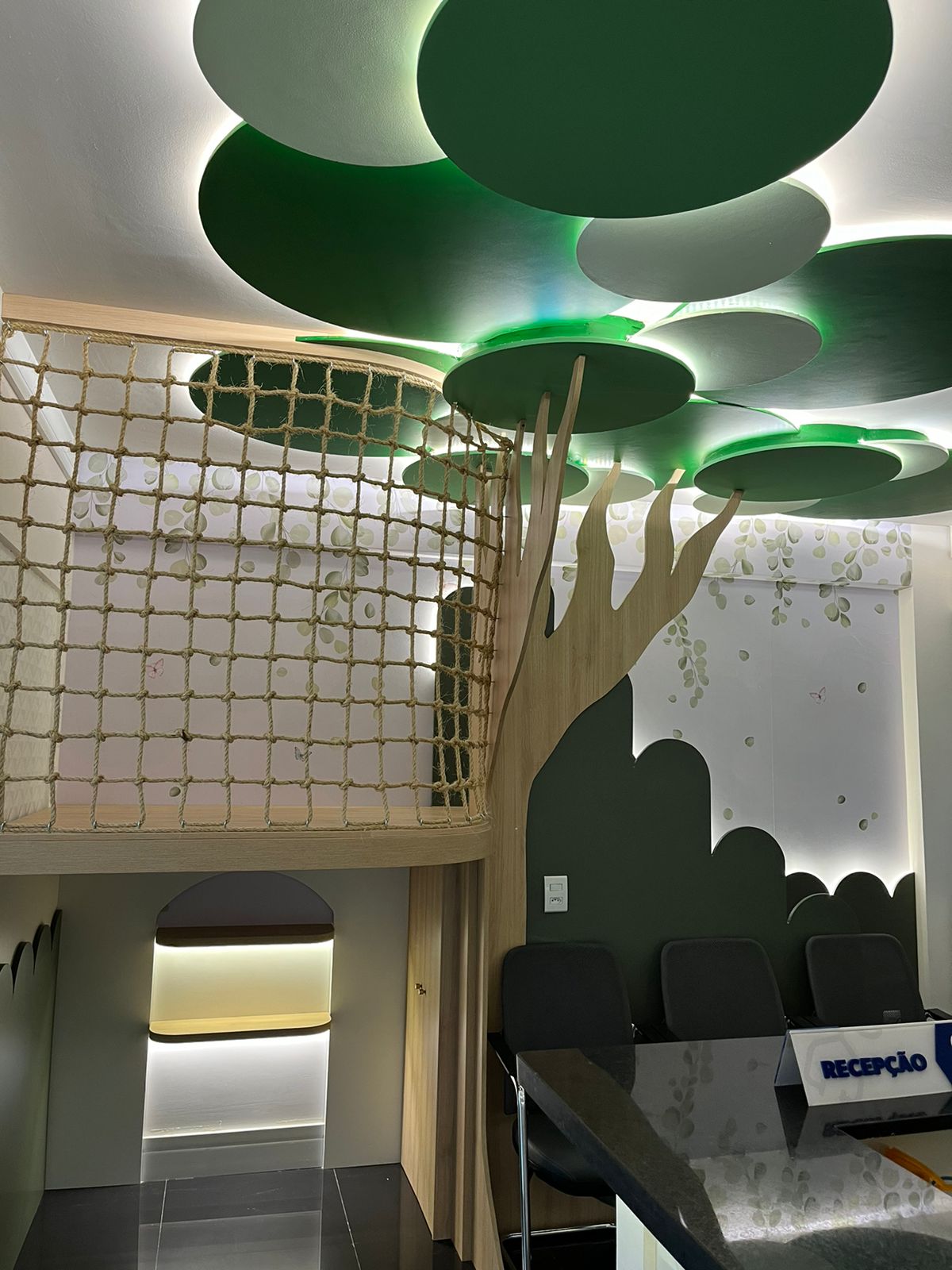 Detalhe da recepção e decoração temática